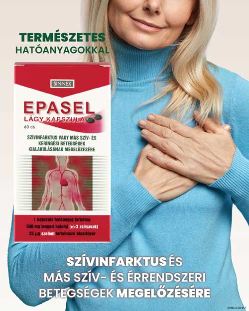 PASEL lágy kapszula<br />
Szív- és érrendszeri betegségek megelőzése és a szívinfarktus kockázatának csökkentése természetes hatóanyagokkal